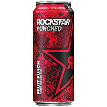 Load image into Gallery viewer, Rockstar Punched Energy Drink, Fruit Punch, 16oz Cans (12 Pack) (Packaging May Vary)