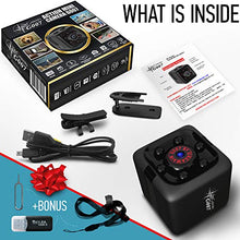 Load image into Gallery viewer, Mini Spy Camera 1080P Hidden Camera - Portable Small HD Nanny Cam with Night Vision and Motion Detection - Indoor Covert Security Camera for Home and Office - Hidden Spy Cam - Built-in Battery