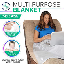 Load image into Gallery viewer, DefenderShield EMF Radiation & 5G Protection Blanket - Universal Organic Bamboo Anti-Radiation Throw Cover for Fertility, Pregnancy, Infants, Babies, Children - Maternity & Baby Blanket (36" x 35")