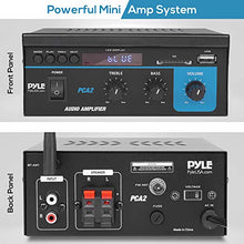 Load image into Gallery viewer, Home Audio Power Amplifier System 2X40W Mini Dual Channel Sound Stereo Receiver Box w/ LED For Amplified Speakers, CD Player, Theater via 3.5mm RCA for Studio, Home Use Pyle PCA2