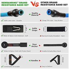 Load image into Gallery viewer, RENRANRING Resistance Bands Set, Exercise Bands with Stackable Workout Bands, Door Anchor Attachment, Handles, Legs Ankle Straps, Carry Bag for Fitness