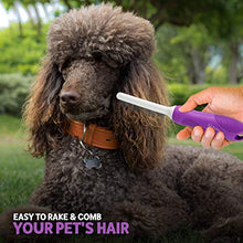 Load image into Gallery viewer, Detangling Pet Comb with Long & Short Stainless Steel Teeth for Removing Matted Fur, Knots & Tangles – Detangler Tool Accessories for Safe & Gentle DIY Dog & Cat Grooming (Grooming Comb)