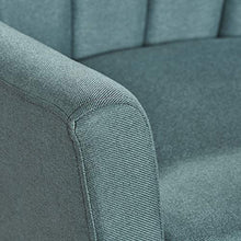 Load image into Gallery viewer, Christopher Knight Home Merel Mid-Century Modern Fabric Club Chair, Dark Teal / Natural