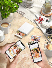 Load image into Gallery viewer, Victure 3x3” Portable Photo Printer, Bluetooth Connection, Rechargeable, Including 10 Pieces of Photo Paper, Android/iOS/Tablet Devices Compatible, no Ink, Wireless,4 Pass Technology