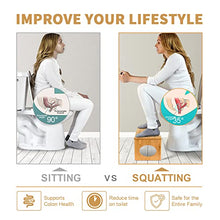 Load image into Gallery viewer, BQYPOWER Squatting Toilet Stool, Bamboo 8 Inch Toilet Potty Stool, Foldable Bathroom Squatting Urinal with Non-Slip Mat for Adults Children
