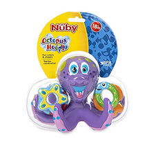 Load image into Gallery viewer, Nuby Floating Purple Octopus with 3 Hoopla Rings Interactive Bath Toy
