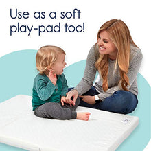 Load image into Gallery viewer, hiccapop Tri-fold Pack n Play Mattress Pad with Firm (for Babies) & Soft (Toddlers) Sides | Portable Foldable Playard Mattress, Playpen Mattress for Pack and Play Crib | Includes Carry Case