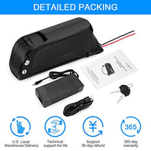 Load image into Gallery viewer, Sunbond EBike Battery 48V 11.6AH Lithium ion Rechargeable Battery with USB Port (Black), with Charger, Electric Bicycle Battery Pack Electric Bicycle Battery, Motorcycle Bicycle Batteries