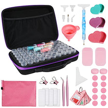 Load image into Gallery viewer, Douorgan 60 Slots Diamond Painting Storage Containers Upgraded Accessories and Tools Pen Tray, Diamond Painting Tools Organizer, Shockproof Diamond Art Storage Case, Jewelry Beads Storage Box