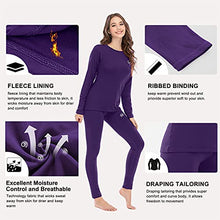 Load image into Gallery viewer, MEETWEE Thermal Underwear for Women, Winter Warm Base Layer Top & Bottom Set Long Johns with Fleece Lined Cold Weather Skiing