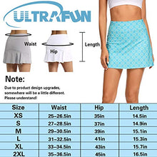 Load image into Gallery viewer, Ultrafun Women's Active Tennis Golf Skort Pleated Athletic Sports Running Skirt with Pockets and Shorts (Starry Blue, Medium)
