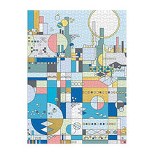 Load image into Gallery viewer, Frank Lloyd Wright City by The Sea Jigsaw Puzzle, 1,000 Pieces, 27” x 20” – Art Puzzle Featuring Wright’s Stunning Illustrations with Foil Accents, Thick, Sturdy Pieces, Challenging Family Activity