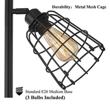 Load image into Gallery viewer, Modern Floor Lamp for Living Room Bright Lighting Tall Stand Up Lamp Farmhouse Rustic Industrial Black Tree Floor Lamps for Bedrooms, Office with Reading Light Standing Lamp