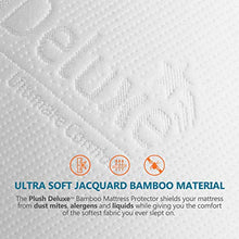 Load image into Gallery viewer, PlushDeluxe Premium Bamboo Mattress Protector – Waterproof, Hypoallergenic & Ultra Soft Breathable Bed Mattress Cover for Maximum Comfort & Protection - PVC, Phthalate & Vinyl-Free (King Size)