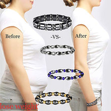 Load image into Gallery viewer, THUNARAZ 12Pcs Hematite Bracelet Set for Men Women Magnet Stone Bracelet Anxiety Bracelet Relief Magnetic Therapy Bracelet