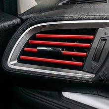 Load image into Gallery viewer, Frienda 20 Pieces Car Air Conditioner Vent Outlet Decoration Strips Universal Waterproof Bendable Car Vent Outlet Trim Decoration Car Interior Accessories for Straight Air Vent Outlet (Red)