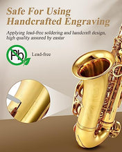 Load image into Gallery viewer, Eastar AS-Ⅱ Student Alto Saxophone E Flat Gold Lacquer Alto Beginner Sax Full Kit With Carrying Sax Case Mouthpiece Straps Reeds Stand