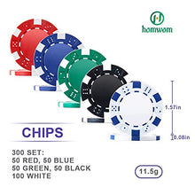 Load image into Gallery viewer, Homwom Casino Poker Chip Set - 300PCS Poker Chips with Aluminum Case, 11.5 Gram Chips for Texas Holdem Blackjack Gambling