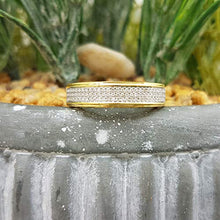 Load image into Gallery viewer, Dazzlingrock Collection 0.25 Carat (ctw) Round White Diamond Men's Hip Hop Anniversary Wedding Band 1/4 CT, 10K Yellow Gold, Size 10