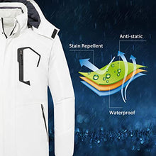 Load image into Gallery viewer, Wantdo Men's Waterproof 3-in-1 Ski Jacket Warm Winter Coats Hooded Snow Coat White 2XL