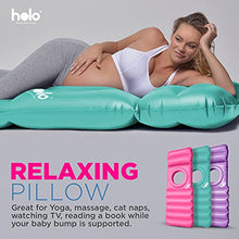 Load image into Gallery viewer, HOLO The Original Inflatable Pregnancy Pillow, Pregnancy Bed + Maternity Raft Float with a Hole to Lie on Your Stomach During Pregnancy, Safe for Land + Water, Mint