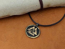Load image into Gallery viewer, Viking Mens Necklace Norse Valknut Amulet Pendant Necklace Jewelry Viking Jewelry