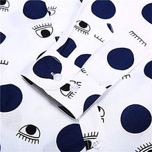 Load image into Gallery viewer, SPAREE Women's Tops Casual Blouses Long Sleeve Work Button Up Dress Shirts, (Small, Big Polka Dot Navy Blue)