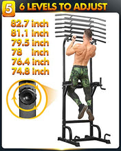 Load image into Gallery viewer, BangTong&Li Power Tower Workout Pull Up & Dip Station Adjustable Multi-Function Home Gym Fitness Equipment (Black-st)
