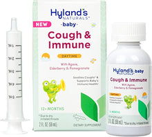 Load image into Gallery viewer, Hyland’s Naturals Baby Cough & Immune with Agave, Elderberry & Pomegranate - Soothes Cough and Cold, & Supports Immunity - Daytime - 2 Fl. Oz.
