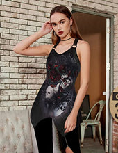 Load image into Gallery viewer, Skull Tank Tops for Women Goth Steampunk Spaghetti Strap Flowy Camis Tank Tops L