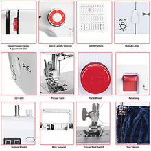 Load image into Gallery viewer, Mini Sewing Machine, Vogvigo Computerized Sewing Machine for Beginners, Embroidery Sewing Machine with 120 Stitching Programs, LCD Display, Electronic Sewing Machine