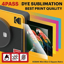Load image into Gallery viewer, Kodak Mini 3 Retro Portable Photo Printer, Compatible with iOS, Android & Bluetooth Devices, Real Photo: (3”x3”), 4Pass Technology & Laminating Process, Print Photos - White