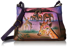 Load image into Gallery viewer, Anna by Anuschka Hand Painted Leather Women's Cross Body Organizer, Serengeti Sunset