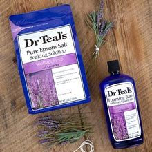 Load image into Gallery viewer, Dr Teal’s Foaming Bath with Pure Epsom Salt, Soothe & Sleep with Lavender, 34 fl oz, Purple