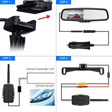 Load image into Gallery viewer, AUTO-VOX T1400 Upgrade Wireless Backup Camera for Car/Trucks,No Wiring, No Interference, OEM Look Rear View Mirror Camera Monitor with IP 68 Waterproof Super Night Vision Back Up Camera
