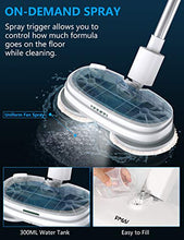 Load image into Gallery viewer, Electric Mop, Cordless Electric Spin Mop, Hardwood Floor Cleaner with Built-in 300ml Water Tank, Polisher with Led Headlight and Sprayer, Scrubber for Hard Floor & Tile, Powerful Cleaner and Waxing