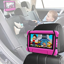 Load image into Gallery viewer, Tablet Holder for Car Back Seat, Car Headrest Mount Holder, Headrest Tablet Holder for Kids with Silicon Anti-Slip Holding Net, Angle-Adjustable Car Mount Fits All 7-10.5’’ Tablets