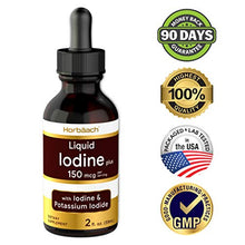 Load image into Gallery viewer, Liquid Iodine Solution Drops | 2 fl oz | 150 mcg | Iodine & Potassium Iodine Supplement | Vegetarian, Non-GMO, Gluten Free Liquid Tincture | by Horbaach