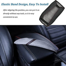 Load image into Gallery viewer, CEBAT Auto Center Console Cover Pad, Waterproof Anti-Scratch Leather Armrest Seat Box Protector Fit for Ford Edge 2015-2021, Car Interior Decoration Accessories(Red Stitches)