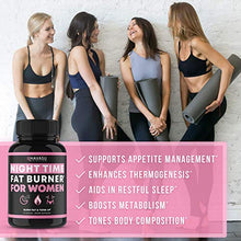 Load image into Gallery viewer, Havasu Nutrition Night Time Fat Burner for Women | Sleep Aid, Appetite Suppressant, and Metabolism Booster for Detox & Cleanse | Healthier Weight Loss | 60 Vegetarian Weight Loss Pills for Women