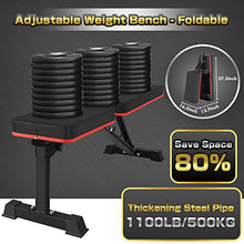 Load image into Gallery viewer, BangTong&Li Adjustable Bench,Utility Weight Bench for Full Body Workout- Multi-Purpose Foldable