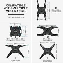 Load image into Gallery viewer, MOUNTUP TV Wall Mount, Full Motion Tilting TV Mount Bracket for Most 26-55 Inch Flat Curved TVs with Articulating Arms, Wall Mount TV Bracket with Max VESA 400X400mm and 88lbs, Fits Single Stud MU0014