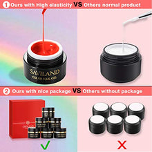 Load image into Gallery viewer, 6 Colors Spider Gel, Saviland Fluorescent Matrix Gel with Summer Gel Paint Design Nail Art Wire Drawing Gel for Line (Red Pink Orange Purple Green)