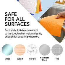 Load image into Gallery viewer, Swedish Wholesale Swedish Dish Cloths - 10 Pack Reusable, Absorbent Hand Towels for Kitchen, Counters & Washing Dishes - Cellulose Sponge Cloth - Eco Friendly Gifts - Assorted