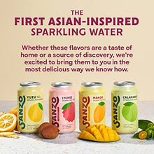 Load image into Gallery viewer, Sanzo Flavored Sparkling Water - Yuzu (Lemon) 12-Pack - Made with Real Fruit and Sugar-Free - Non-GMO, Gluten-Free and Vegan - 12 Fl Oz Cans - Pair Perfectly With Ginger For A Balanced Punch.