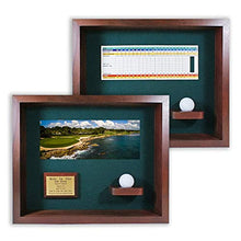Load image into Gallery viewer, Eureka Golf Products Hole in One Ball & Scorecard or Photo Shadowbox Display-Free Engraved Plate