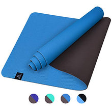 Load image into Gallery viewer, Matymats Yoga Mat, Workout Exercise Mat - 6mm Thick Non Slip Fitness Mat with Carrying Strap for Yoga, Workouts, Home, Gym and Pilates 72"x24", Sky Blue
