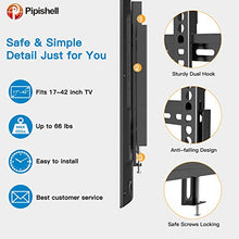 Load image into Gallery viewer, Pipishell Low Profile Fixed TV Wall Mount Bracket, Ultra Slim for Most 17-42 inch LED, LCD OLED and Plasma Flat Curved Screen TVs and Save Space, Max VESA 200x200mm up to 66 lbs