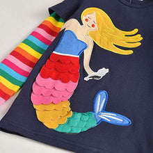 Load image into Gallery viewer, DXTON Toddler Girls Clothes Crewneck Solid Tops Long Sleeve T-Shirt LMC0111-5T