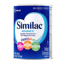 Load image into Gallery viewer, Similac Advance Infant Formula with Iron, Powder, One Month Supply, 36 Ounce (Pack of 3)